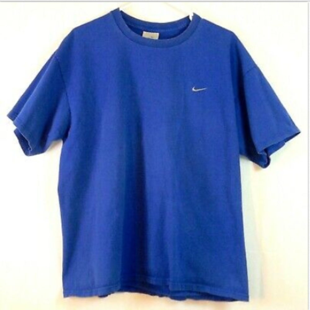 Nike Women's Large T Shirt S/S Blue 100% Cotton